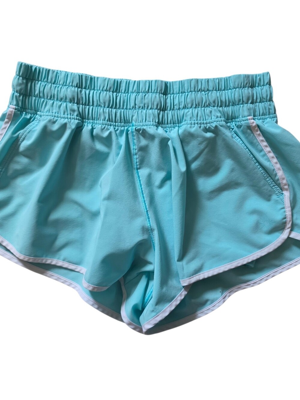 Offline by Aerie Womans Hot Stuff Blue Low Rise Workout Shorts
